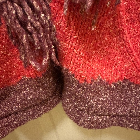 Orval Handmade 50% Wool Colorful Striped Women's Hooded Sweater Jacket EUC Sz L - Picture 8 of 13